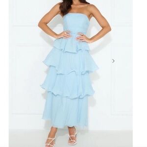 Hello Molly Formal Dress 6 Medium Strapless Fairy Gown Long Party Prom